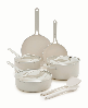 GreenPan Nova Gallery Ceramic Nonstick 10-Piece Cookware Set - Cream