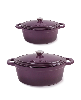 BergHOFF Neo 4pc Cast Iron Cookware Set, 5qt. & 8qt. - Purple