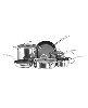 Farberware Millennium Stainless Steel Nonstick 10-Pc. Cookware Set - Silver