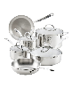 Farberware Stainless Steel Millennium Induction 10-Piece Cookware Set - Silver