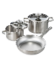BergHOFF Graphite 5Pc Recycled 18/10 Stainless Steel Cookware Set - Silver