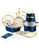 Gotham Steel Natural Collection 20-Piece Cookware Set with Knives - Navy