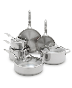GreenPan Valencia Pro Stainless Steel Uncoated 10-Pc. Cookware Set - Gray