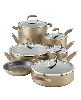 Anolon Advanced Home Hard-Anodized Nonstick Cookware Set, 11 Piece - Bronze