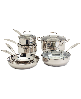 Denmark Tools for Cooks 10 Pc. Stainless Steel Cookware Set - Silver