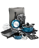 Venus Nonstick Aluminum 16-Pc. Cookware Set - Navy