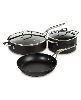 BergHOFF Essentials 5Pc Non-stick Hard Anodized Cookware Starter Set, Black - Black