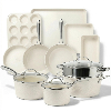 Gotham Steel Hammered Cream 15-Piece Nonstick Cookware and Bakeware Set