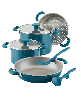 Rachael Ray Create Delicious Stackable Nonstick 8-Pc. Cookware Set - Teal Shimmer
