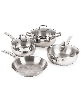 BergHOFF Belly 18/10 Stainless Steel 7 Piece Starter Cookware Set
