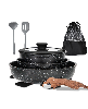 Piscifun 10 Piece Non Stick Detachable Handle Stackable Cookware Set For RV Camping - Black