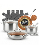 Gotham Steel Ceramax 12-Piece Tri-Ply Micro Textured Ceramic Etched Design Nonstick Cookware Set