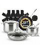Gotham Steel Ceramax 12-Piece Tri-Ply Micro Textured Ceramic Etched Design Nonstick Cookware Set