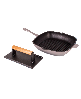 BergHOFF Neo 2pc Cast Iron 11" Grill Pan with Steak Press - Oyster