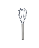 Endurance Stainless Steel 9.75" x 2.75" Silicone Flat Whisk - Grey