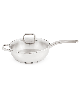 BergHOFF Belly 18/10 Stainless Steel 9.5" Deep Skillet with Glass Lid