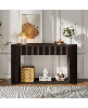 Rainsken Entryway Table with Storage with 2 Drawers, Fluted Entryway Tables, Mid-Century Modern Foyer Table