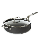 BergHOFF Essentials Non-stick Hard Anodized 11" Deep Skillet 4.3qt. With Glass Lid, Black - Black