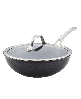 Anolon X Hybrid Nonstick Stir Fry Wok with Lid, 10" - Dark Gray