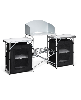 Sugift Folding Camping Table with Storage Organizer - Black