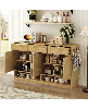Rainsken Farmhouse Buffet Cabinet with 3 Drawers and 4 Doors