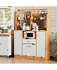 Gaomon Large Farmhouse Buffet Sideboard with Drawers, Adjustable Shelf & Rack, Tall Kitchen Pantry Storage Cabinet - White