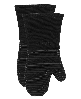 All-Clad Ribbed Silicone Cotton Twill Oven Mitt, Set of 2 - Black