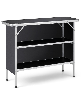 Sugift Folding Camping Table with 2-Tier Open Shelves for Outdoor BBQ - Black
