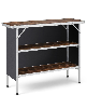 Sugift Folding Camping Table with 2-Tier Open Shelves for Outdoor BBQ - Brown