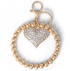 Jessica Simpson Heart Charm Stretch Keychain Bracelet