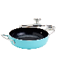 Infuse Latin Aluminum 3 Quart Caldero with Lid - Aqua