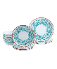 Infuse Melamine 12 Pc. Dinnerware Set, Service for 4 - Aqua