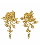 Yigii 2pcs 3D Flower Retro Wall Hooks Heavy Duty Coat Hat Hanger