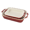Staub Stoneware 2-pc Rectangular Baking Dish Set