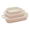 Staub Stoneware 3-pc Rectangular Baking Dish Set