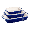 Staub Stoneware 3-pc Rectangular Baking Dish Set