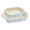 Stoneware 2-pc Rectangular Baking Dish Set