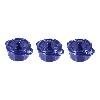 Stoneware 3-pc Mini Round Dutch Oven Set