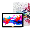 LINSAY 10.1" Octa Core 256GB Storage Android 15 Tablet with Rainbow Marble Case - Yellow