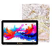 LINSAY 10.1" Octa Core 256GB Storage Android 15 Tablet with Glaze Marble Case - Pink