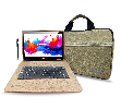 LINSAY - 10.1" Octa Core 256GB Storage Android 15 with Unique Oracle Keyboard Case and Tablet Briefcase - Brown