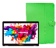 LINSAY 10.1" Octa Core 128GB Storage Android 15 Tablet with Leather Case - Green