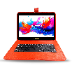 LINSAY 10.1" Octa Core 256GB Storage Android 15 Tablet with Style Keyboard - Red