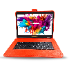 LINSAY - 10.1" Octa Core 128GB Storage Android 15 Tablet with Style Keyboard - Red