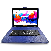 LINSAY - 10.1" Octa Core 256GB Storage Android 15 Tablet with Style Keyboard - Blue