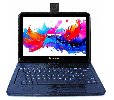 LINSAY 10.1" Octa Core 256GB Storage Android 15 Tablet with Crocodile Keyboard - Black