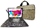 10.1" Octa Core 128GB Storage Android 15 Tablet with Unique Oracle Keyboard Case and Tablet Briefcase