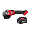 M18 FUEL 18V Lith-Ion Brushless Cordless 4-1/2 in./6 in. Braking Grinder with Slide Switch w/ High Output 6.0 Ah Battery
