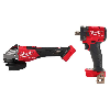 M18 FUEL 18V Lith-Ion Brushless Cordless 4-1/2 in. / 6 in. Braking Grinder w/ Slide Switch w/ 1/2 in. Impact Wrench