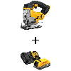 20V Max lithium-ion cordless jig saw with powerstack compact battery starter kit.
